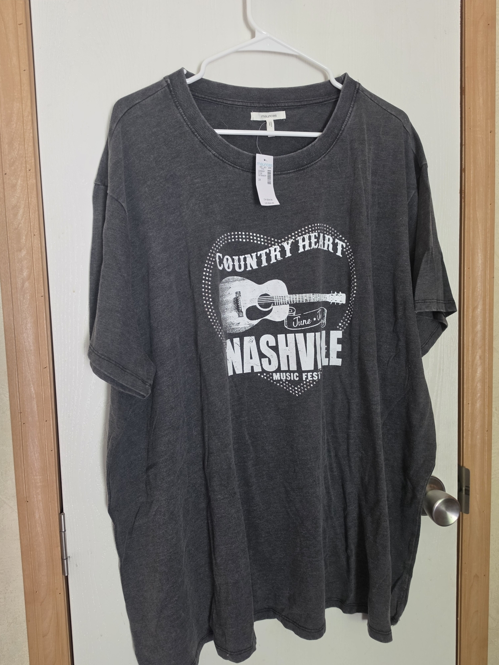 Maurices Charcoal Gray Nashville Graphic Tee